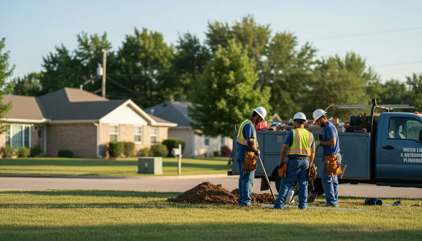 Residential water line and bathroom plumbing service in Piedmont, SD
